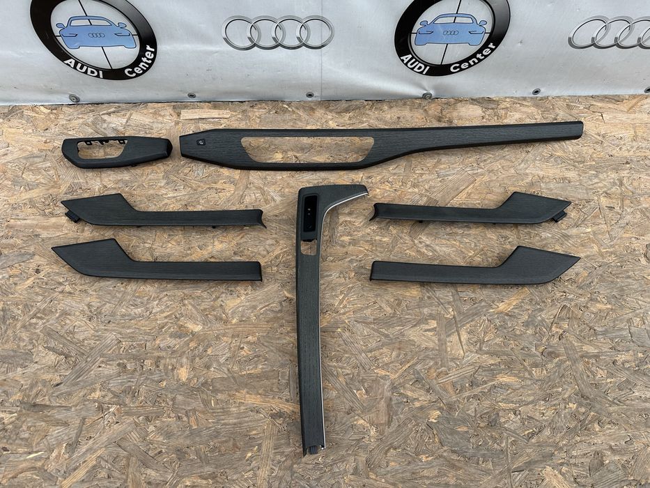Декор дерево темно зелене Audi A4 B9  накладки салону  натуральне дерево Ауді А4 Б9 пластик салону