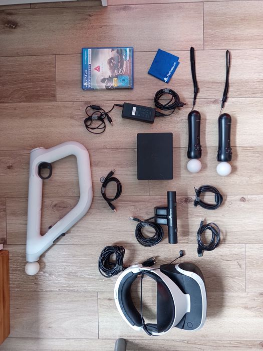 Okulary VR ps4 + gra VR + pistolet VR