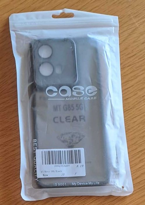 Capa telemóvel Moto G85, preta (nova)