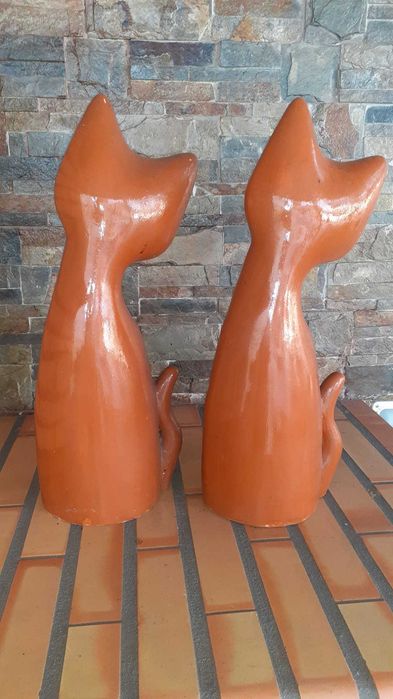 Gatos em Barro - Decoração