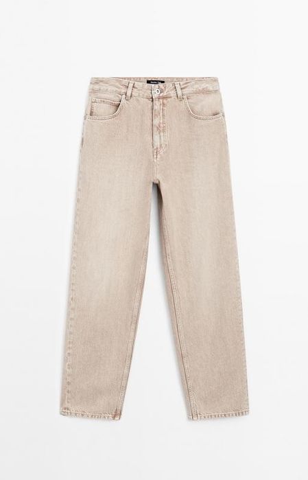 бежеві джинси straight weight Massimo Dutti