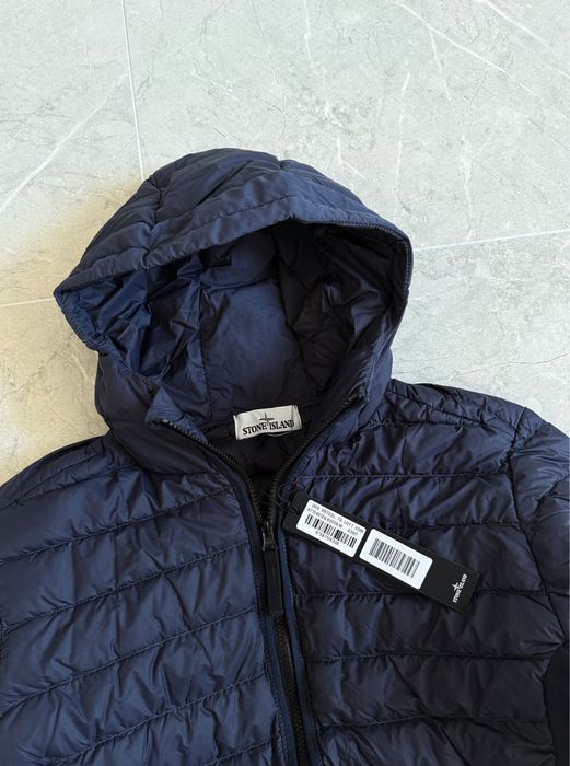 Пуховик Stone Island Garment Dyed Navy Micro Yarn Authentic оригінал
