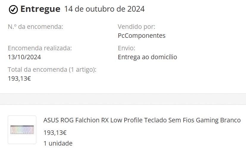 Teclado ROG Falchion RX Low Profile