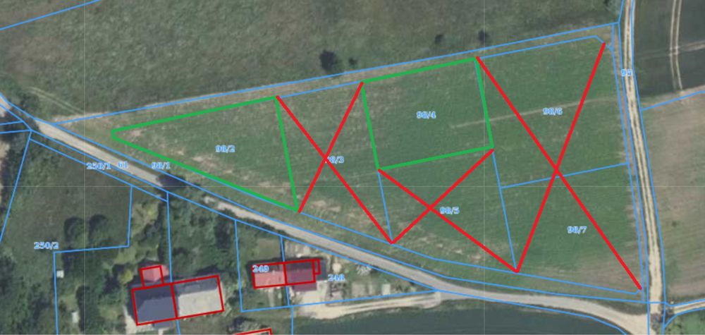 Działki budowlane 12a - Żeliszów dzialka trojkatna -80 tys