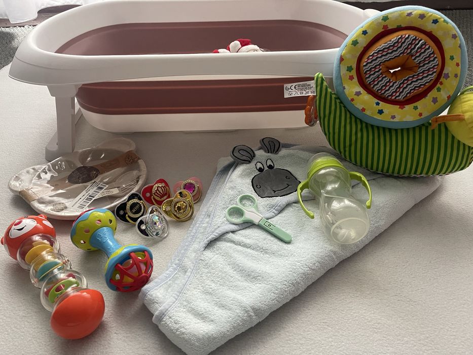 Большой набор для малыша! Ванночка, соска, матрасик, бутылочка