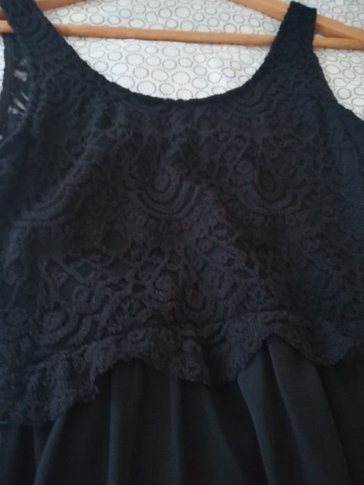 Vestido renda preto