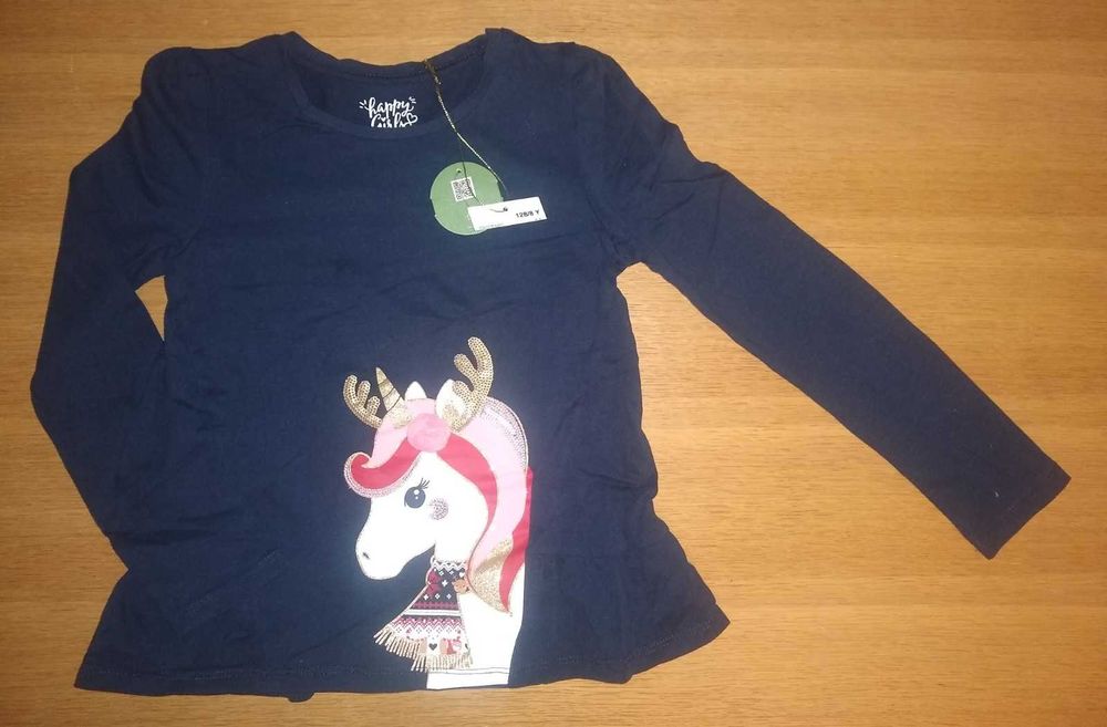 Bluzka tunika C&A z jednorożcem 128