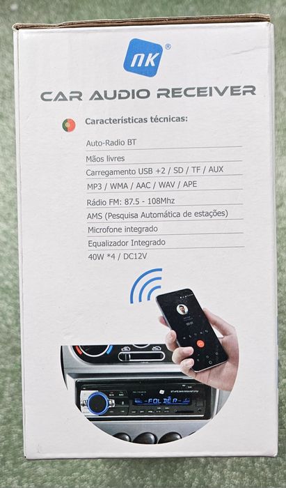 Autorádio bluetooth novo
