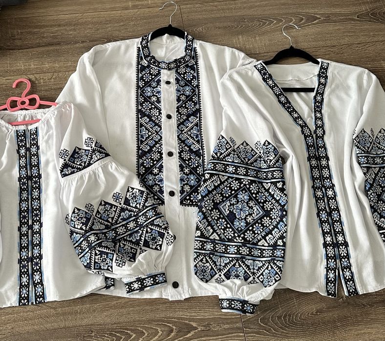 Вишиванки парні/жіноча чоловіча вишиванка/комплект вишивонк/сукня