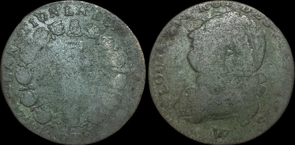 12 Deniers - 1792 - França - W - Lille
