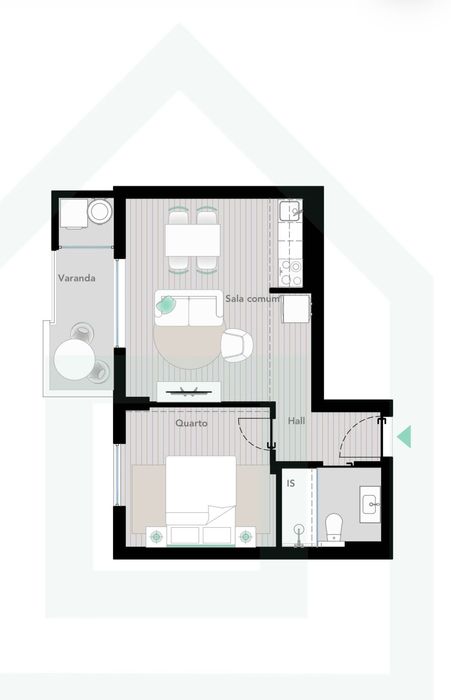 Apartamento T1 no centro da Amadora