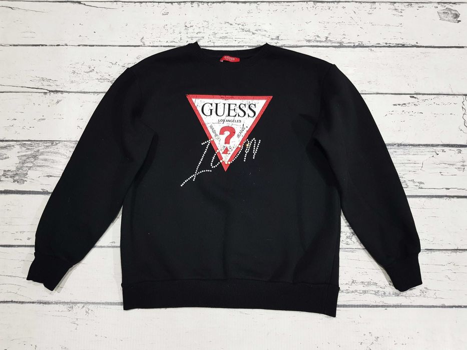 GUESS * bluza * icon * logo * cekiny * perły * damska * XL