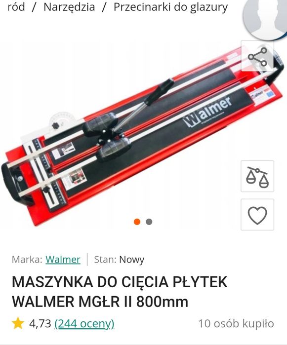 Maszynka do cięcia płytek WALMER 80