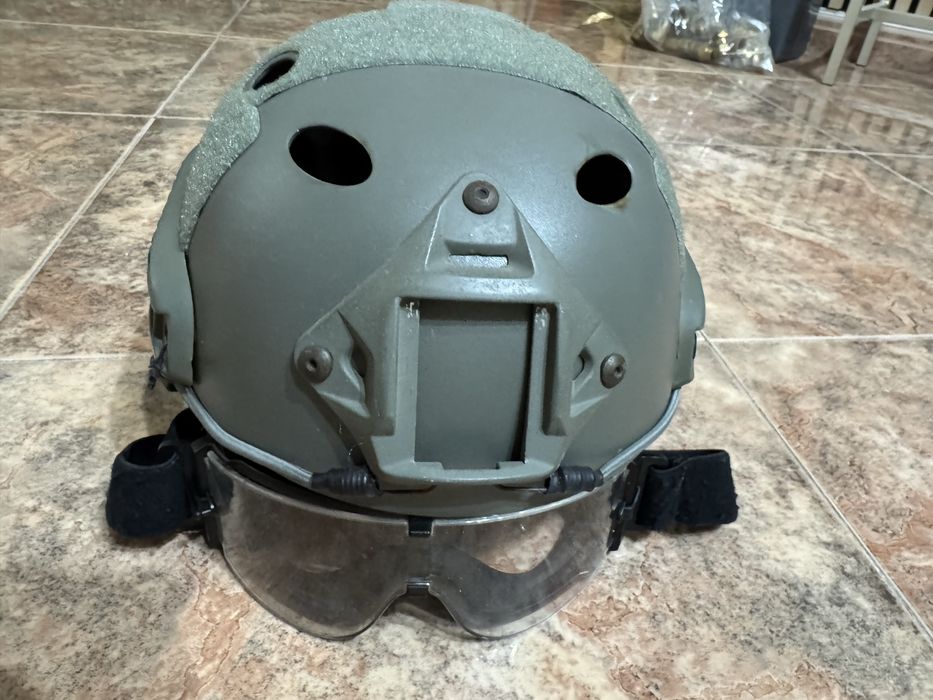 Capacete Tático + Óculos Airsoft