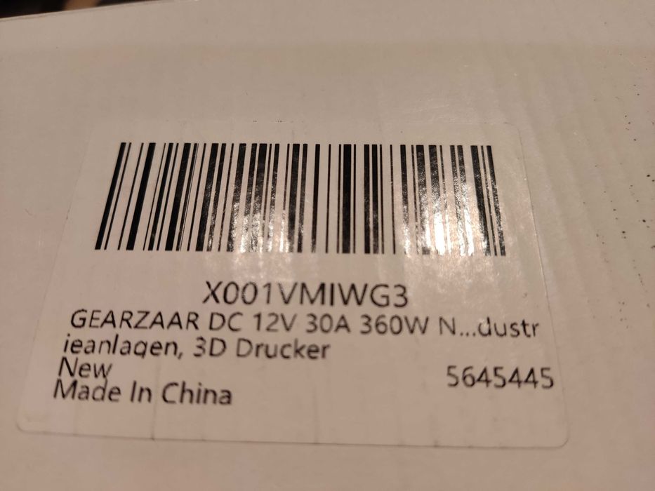 Nowy Zasilacz  12V / 30A ! - Regulacja Uwy. 9.5 - 15V