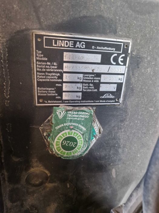 Wózek widłowy E14-02 udzwig 1400 kg