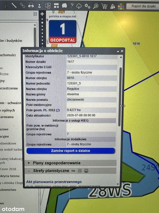 Działka z potencjałem! 42,7 ara pod lasem! Ok 35 km od Krakowa!