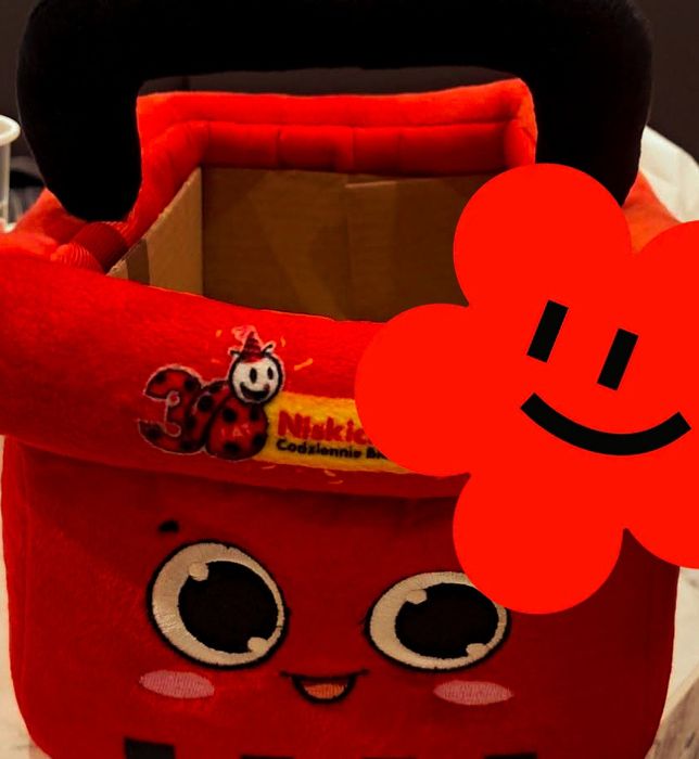 Maskotka biedronka koszyk pluszak