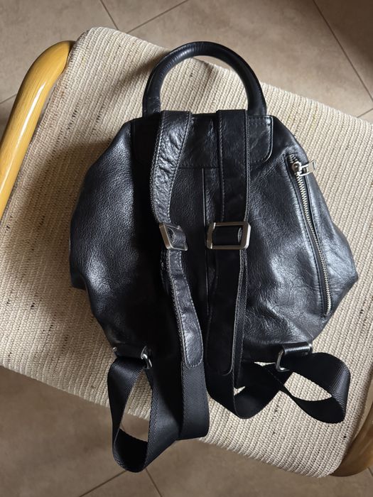 Рюкзак шкіряний чорний
