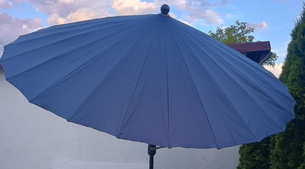 Parasol granatowo- antracytowy