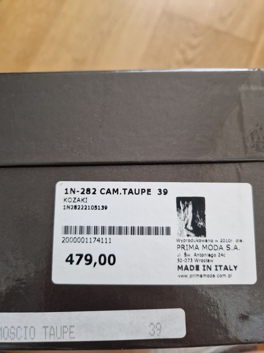 PRIMA MODA kozaki letnie skóra rozm 39