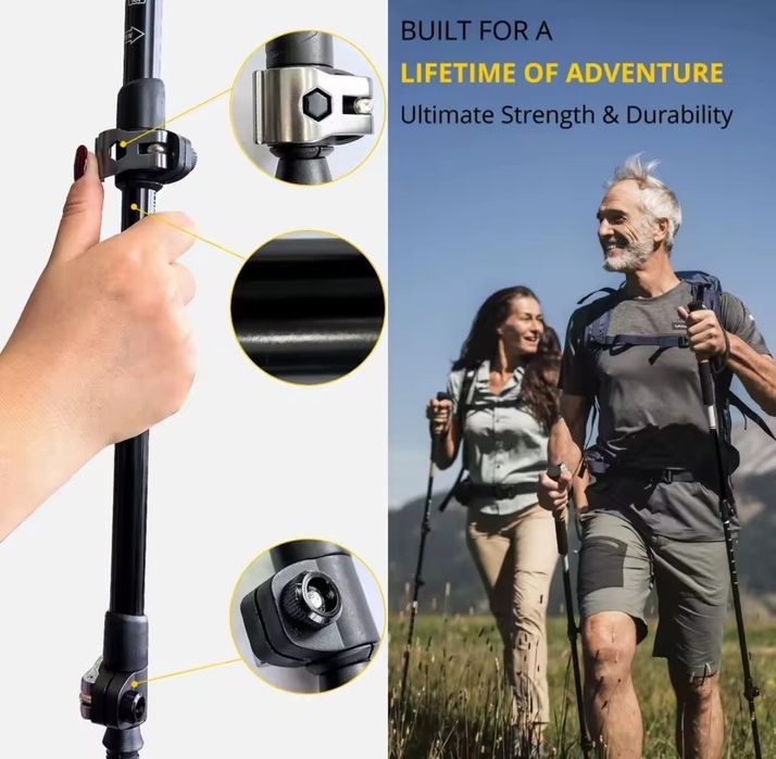 Nowe Kije trekkingowe duraluminium