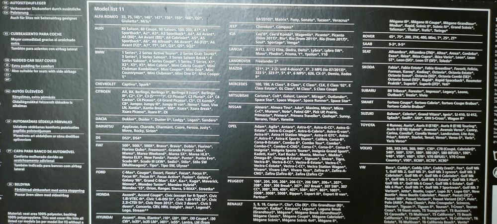 Przykrycia siedzeń Ultimate Speed nowe