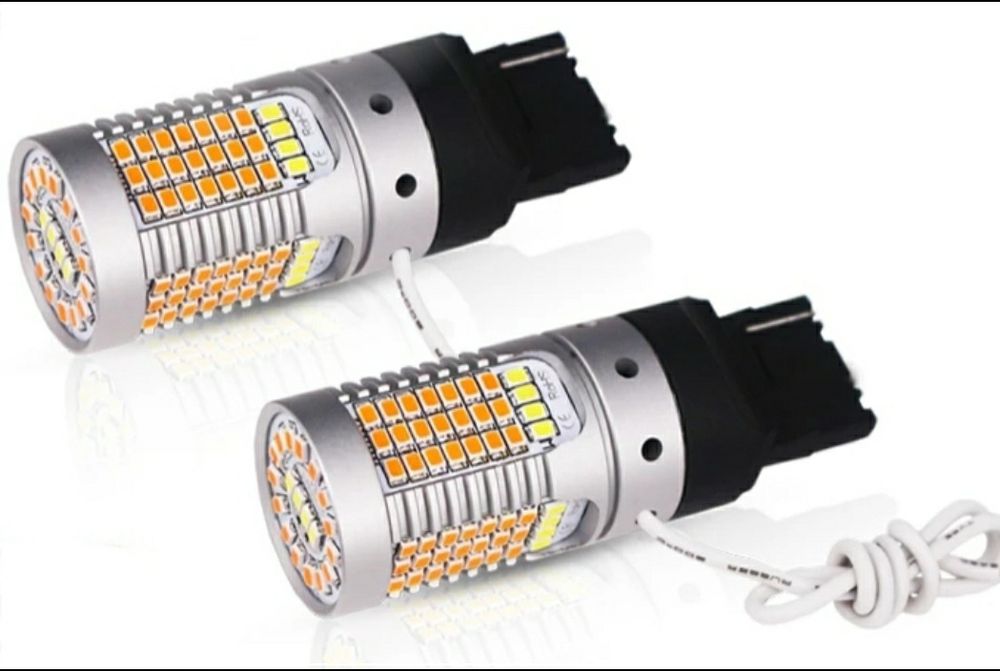 Лампа светодиодная ДВУХЦВЕТНАЯ желтый+белый для указателей поворот ДХО