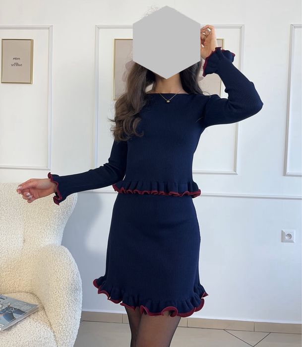 Komplet z falbankami