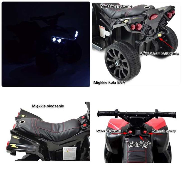 BAWIBUS.PL Auto na akumulator QUAD NA AKUMULATOR jeździk autko RAPTOR