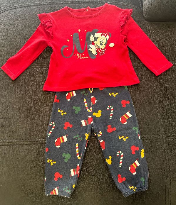 Conjunto Camisola + Calças Minnie Natal MO Kids (6-9M)