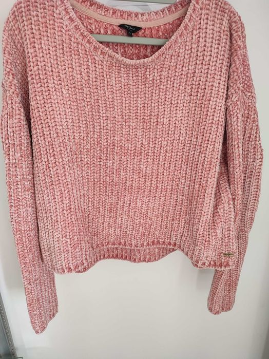 Sweter Pepe Jeans roz.XS -oversize  w  kolorze łososiowym stan bdb