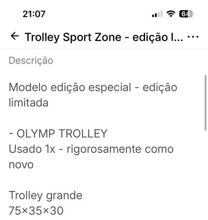 Trolley sport zone PORTUGAL