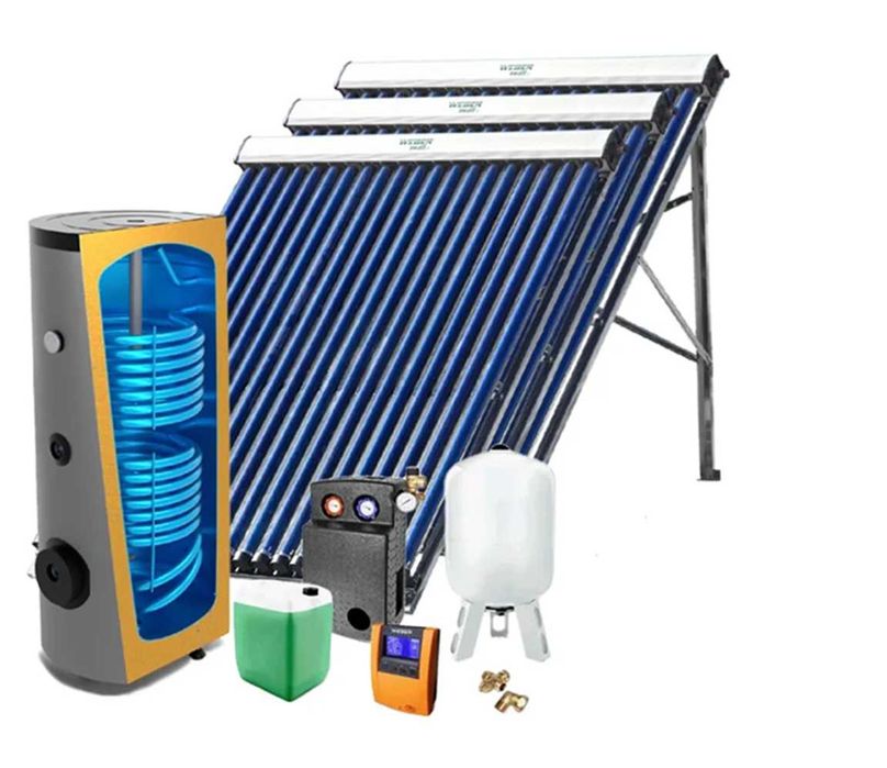 Zestaw Solarny WEBER 3X FX20 VACUM ze zbiornikiem 400 L. + gratis