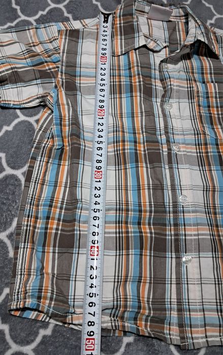 Elegancki zestaw 2x koszula szara kratka grafit  r ok 128