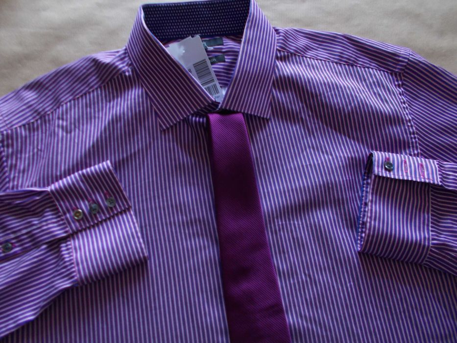 4XL AUTOGRAPH LUXURY Designerska,  Ekskluzywna Koszula Męska 4XL 46 UK