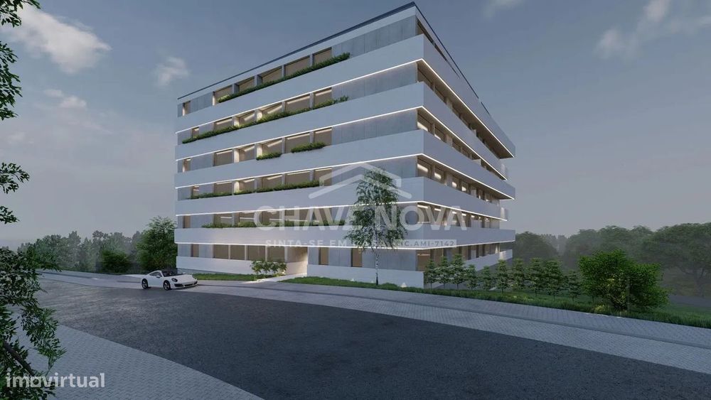 Apartamento T1 Novo c/Campo de Padel e Jardim em Canidelo — Astromil, Porto