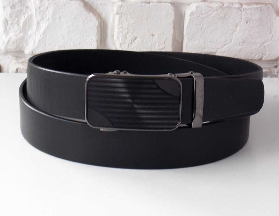 Кожаный мужской ремень автомат / ремінь чоловічий шкіряний