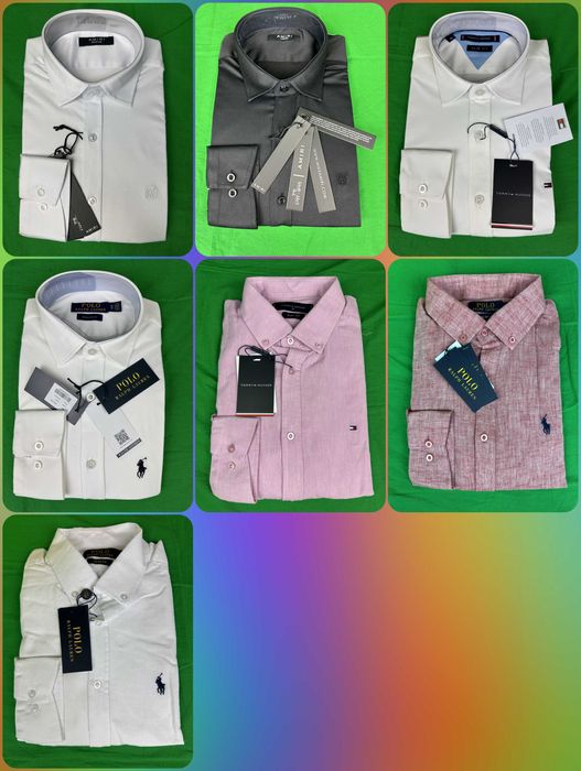 Koszule męskie M-3XL ralph Slim Fit amiri Premium tommy hilfiger