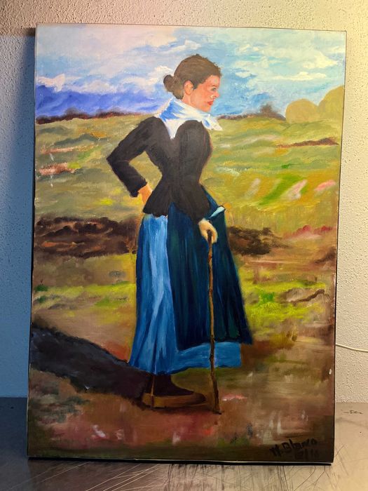 Pintura sobre Tela (50x70cm) - Camponesa