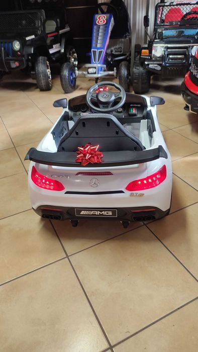 Samochód Auto Mercedes GTR-S biały na akumulator dla dzieci