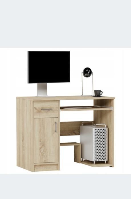 Stoly Biurko gamingowe komputerowe szkolne kolor dąb sanoma 90 cm dług