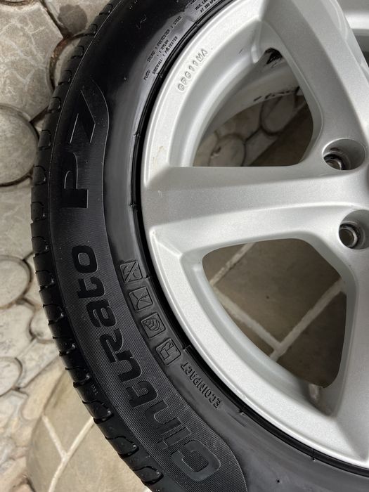 Диски Skoda  VW Seat 5*112 6.5JET50 Pirelli 205 55 R16
