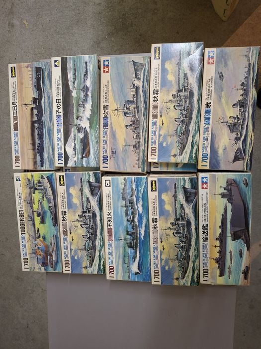 Kits vintage novos navios guerra segunda guerra mundial tamiya fujimi etc