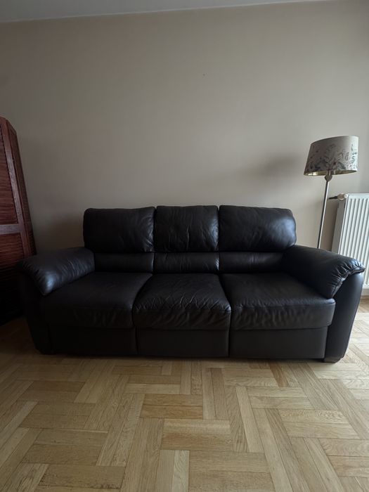 Skórzana czekoladowa kanapa