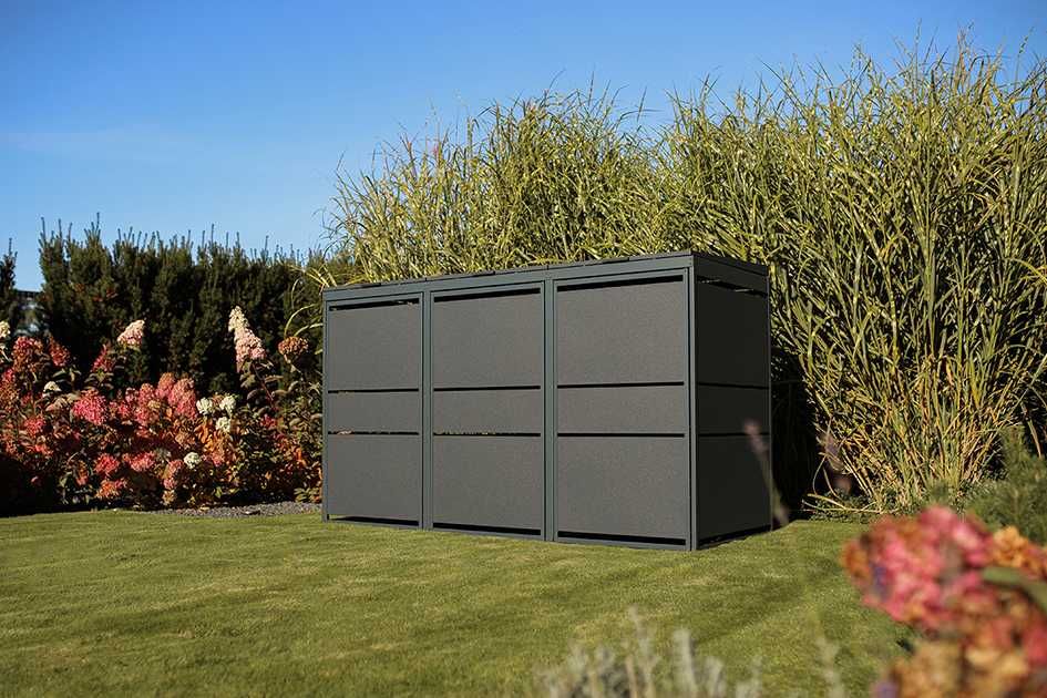 Zabudowy koszy Top Box Obudowy koszy na śmieci 3x120L Premium