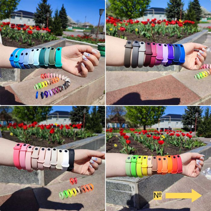 Силіконовий ремінець ремешок для Mi band 3/4 5/6 7 Ми бенд