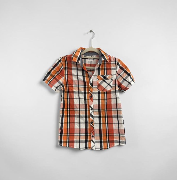 Koszula w kratkę z krótkim rękawem 146