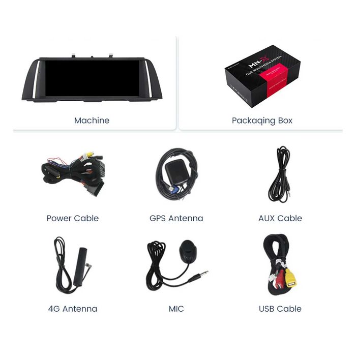 Rádio Android 14 BMW Série 5 F10 / F11 — CarPlay Sem Fios — Ecrã 10.25"