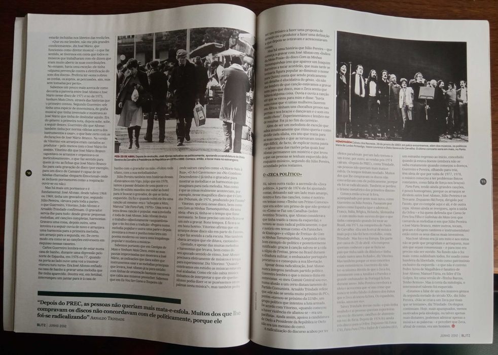 José Afonso	- - -		Blitz	- - - - -	Revista